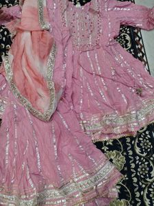 Pink Garara With Dupatta