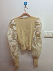 Puff Sleeve Lace Top