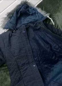 Cozy Navy Blue Winter Parka