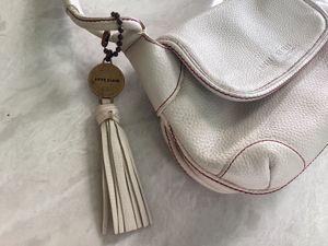 Anne Klein White Leather Shoulder Bag
