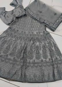 Elegant Grey Dress Material