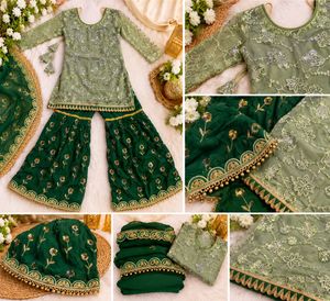 Beautifully Embellished Sharara Suit Set