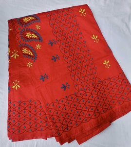 Elegant Red Cotton Saree