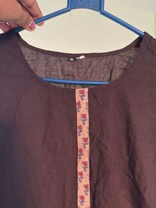 Elegant Brown Kurta short Kurti