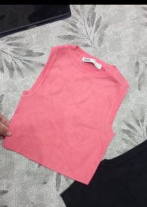 Zara Pink Sleeveless Top