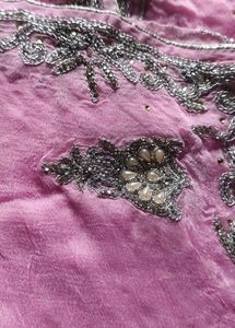 Pink Embellished Kurta