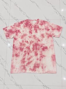 Y2k Pink and white dye oversized tee