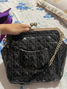 Jet Black Handbag