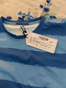 Blue Striped Pajama Set
