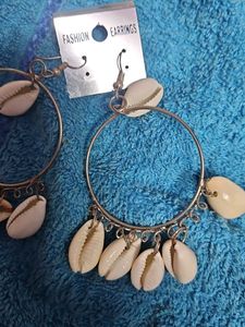 Boho Shell Hoop Earrings
