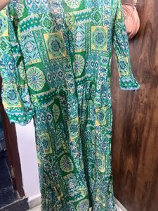 Green Bohemian Print Kurta