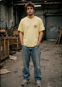 Hanes Yellow Regular 90s T Shirt