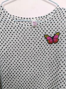 White Top With Black Dots