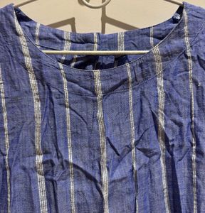 Marks &amp; Spencer - White &amp; Blue Striped Top