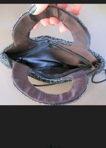 Vintage Black Jet Beaded Handbag