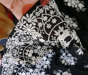Royal Embroidery 🪡 Black Anarkali With Dupatta St