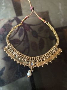 Traditional Gold-Plated Coin Choker Necklace