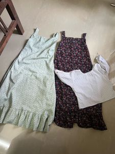 Floral & Striped Dress Set