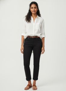 jet Black well fitted 3/4 leg jeans