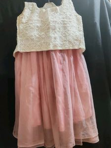 Crop Top With Tule Skirt For Girls