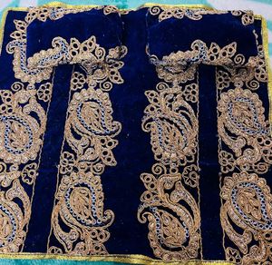 Laddu Gopal Fancy Velvat Rajiyi Bed Set With 2 Pil