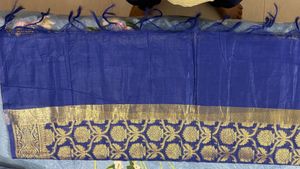 Royal Blue Silk Dupatta