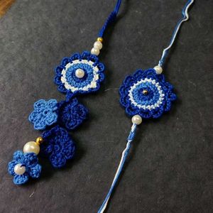 Handmade Evil Eye Rakhi Set