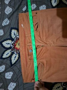 Men's Orange Casual Pants peter england