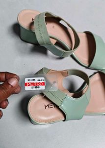 Mint Green Block Heels Sandals