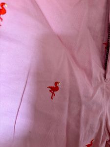 Flamingo Printed Shorts Size :34Women's Embroidere