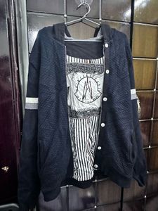 Men's Navy Hoodie Jacket