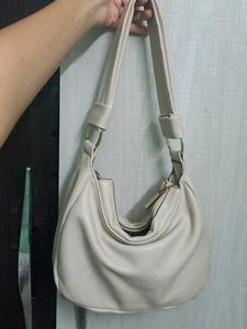Stylish Cream Hobo Bag