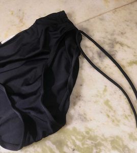 Black Tie-Side Bikini Bottom