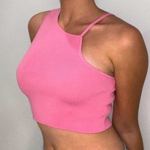 ZARA Pink Cropped Tank Top