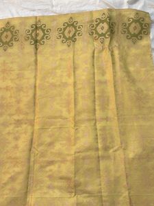 👑 Golden Zari Luxe – Premium Banarasi Fabric ✨