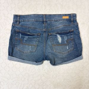 Distressed Denim Shorts