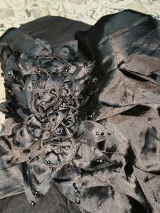Elegant Black Strapless Gown