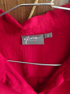 Gia Curves Red Casual Shirt