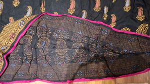 Black Paisley Print Ethnic Skirt