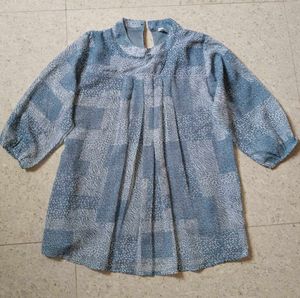Chic Patchwork Print Tunic Top
