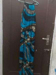 Patterned Sleeveless Jumpsuit