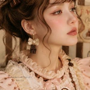 Chocolate Bar &amp; Bow Earring