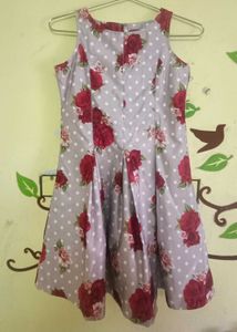 Vintage Rose Print Fit &amp; Flare mini Dress