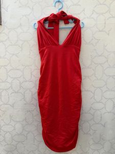 Stunning Red Halter Neck Dress - NEW