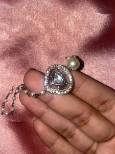 Elegant Pearl & Crystal mangtikka