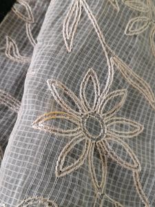 Black &amp; off white Embroidery Saree