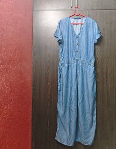 Light Blue Denim Jumpsuit