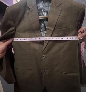 Stylish Brown Plaid Blazer
