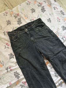 Grey Wide Leg Jeans
