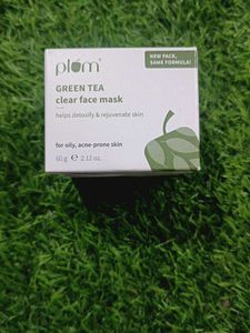Plum Green Tea Clear Face Mask